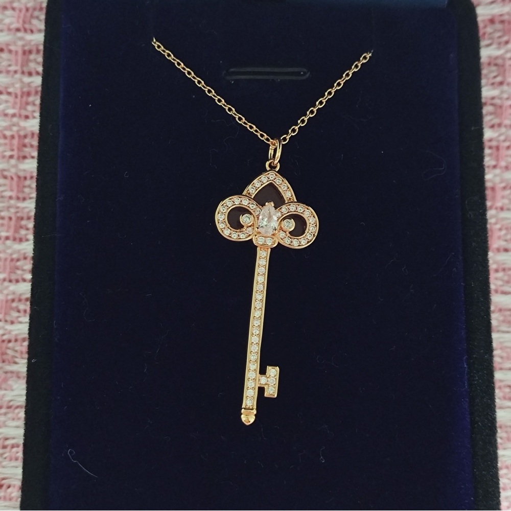 Tiffany & Co. 18K Gold Crown Key Pendant Necklace - Picture 10 of 10